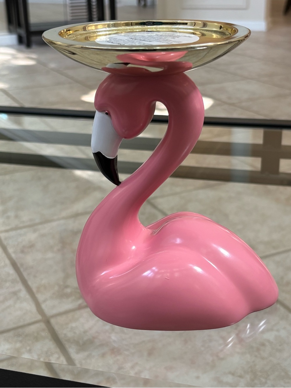 Pink Flamingo Ceramic Trinket Candle holder Bath and Body Works